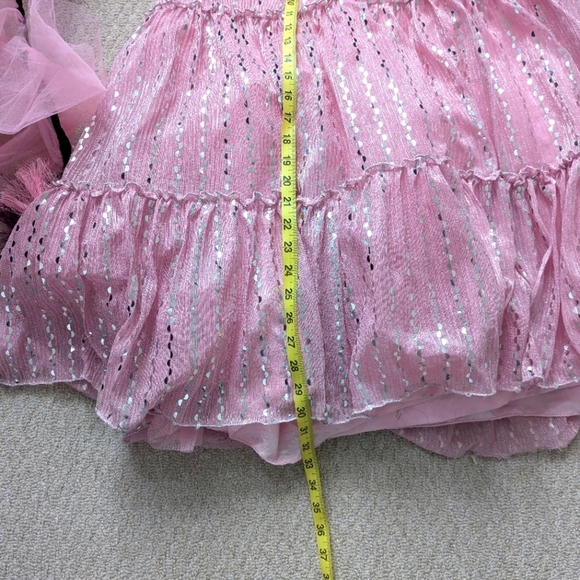 Girls Pink & Maroon Velvet Punjabi Indian 3 Piece Lengha Size 30 age 7-9 - Picture 6 of 6